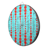 レトロレッドとターコイズドットダーツボード ダーツボード (正面右)