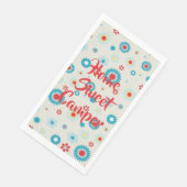 レトロレッドとティール（緑がかった色）キャンパー (コーナー)