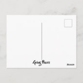 レトロレッドとティール（緑がかった色）キャンパー ポストカード (裏面)