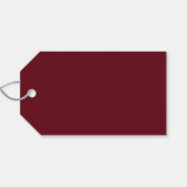 レトロレッドと金ゴールドメリークリスマスファミリーフォト ギフトタグ (裏面横)