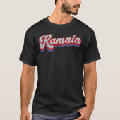 レトロレッドアンドブルーカマラ3D文字 Tシャツ (正面)