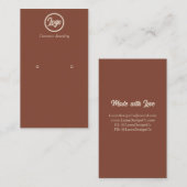 レトロレッドイヤリングジュエリーロゴ名刺 名刺 (正面/裏面)