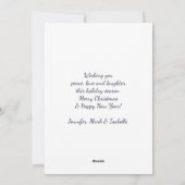 レトロレッドカー運ズのクリスマスツリー シーズンカード (裏面)