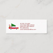 レトロレッドカー運ズのクリスマスツリー スキニー名刺 (裏面)