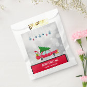 レトロレッドカー運ズのクリスマスツリー フェイバーバッグ (封をした状態)