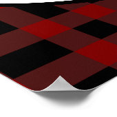 レトロレッドカー運ズのクリスマスツリー ポスター (角)