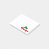 レトロレッドカー運ズのクリスマスツリー ポストイット (アングル)