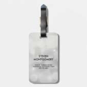 レトロレッドカー運ズのクリスマスツリー ラゲッジタグ (裏面縦)