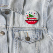 レトロレッドカー運ズのクリスマスツリー 缶バッジ (インサイチュ)