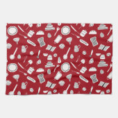 レトロレッドキッチン キッチンタオル (横)