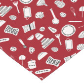 レトロレッドキッチン ショートテーブルランナー (コーナー)