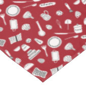 レトロレッドキッチン テーブルクロス (アングル)