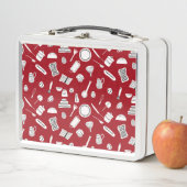 レトロレッドキッチン メタルランチボックス (インサイチュ)