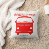 レトロレッドキャンパーバンカスタム枕 クッション (ブランケット)