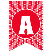 レトロレッドクイーンオブハート誕生日 バンティングフラッグ (第3の旗)