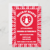 レトロレッドクイーンオブハート誕生日 招待状 (正面)