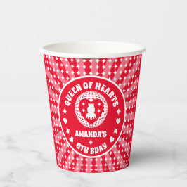 レトロレッドクイーンオブハート誕生日 紙コップ