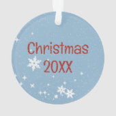 レトロレッドクリスマストラック オーナメント (裏面)