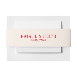 レトロレッドクリームハ書ンドズはっきりしたズ 招待状ベリーバンド