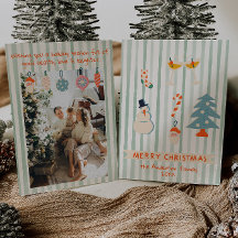 レトロレッドグリーンクリ図解入りの、写真付きのスカラフルおもしろい