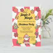 レトロレッドグルーヴィージングル&ミングルクリスマスパーティー 招待状 (スタンド正面)