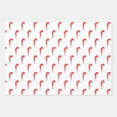 レトロレッドサンタクロースクリスマスラッピング紙 ラッピングペーパーシート (正面2)