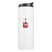 レトロレッドスキーゴンドラリフトパーソナライズされた タンブラー (回転左)