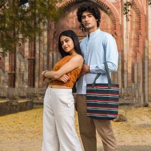 レトロレッドストライプトートバッグ トートバッグ