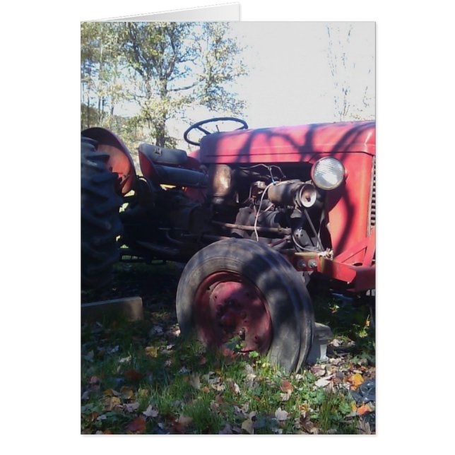 レトロレッドトラクター (正面)