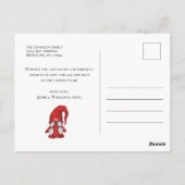 レトロレッドトラック格言クリスマスホリデーグリーティング ポストカード (裏面)