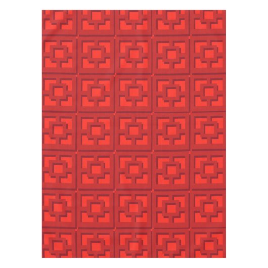 レトロレッドトレリスタブレクロス テーブルクロス (正面)