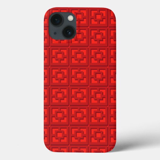 レトロレッドトレリスiPhone / iPadケース Case-Mate iPhoneケース (裏面)
