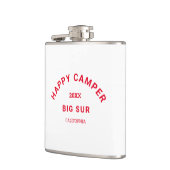 レトロレッドハッピーキャンパーズクレストキャンプウィークエンド フラスク (左)