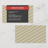 レトロレッドバナー名刺 名刺 (正面/裏面)