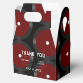 レトロレッドビニール結婚レコード模様 フェイバーボックス (オープン)