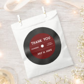 レトロレッドビニール結婚レコード黒 フェイバーバッグ (クリップ留めされた状態)