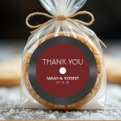 レトロレッドビニール結婚レコード ラウンドシール