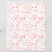 レトロレッドピンクの子供の誕生日ウィッシュリスト紙 (裏面)