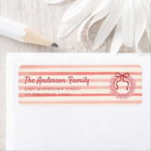 レトロレッドピンクボウ描リースクリスマス