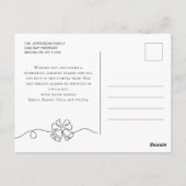 レトロレッドファームトラッククリスマスグリーティングホリデー ポストカード (裏面)