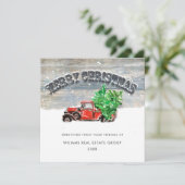 レトロレッドファームトラッククリスマスグリーティ企業のング シーズンカード (スタンド正面)