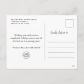 レトロレッドファームトラッククリスマスグリーティ企業のング シーズンポストカード (裏面)