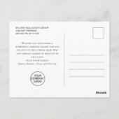 レトロレッドファームトラッククリスマスグリーティ企業のング ポストカード (裏面)