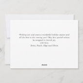 レトロレッドファームトラッククリスマスツリーグリーティング シーズンカード (裏面)