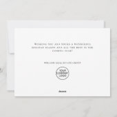 レトロレッドファームトラッククリスマスツリー企業の シーズンカード (裏面)