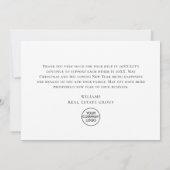 レトロレッドファームトラッククリスマスホリ企業のデイ サンキューカード (裏面)