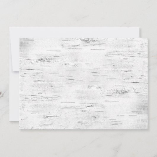 レトロレッドファームトラック樺の木クリスマスホリデーイブ 招待状 (裏面)