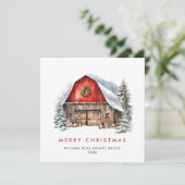 レトロレッドファームバーンクリスマス企業の シーズンカード (スタンド正面)