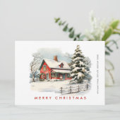 レトロレッドファームバーンクリスマス企業の シーズンカード (スタンド正面)