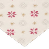 レトロレッドフラワー金ゴールドスターヴィンテージ壁紙 テーブルクロス (アングル)